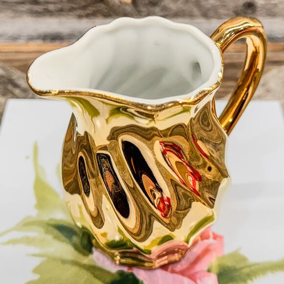 1950’s Vintage Gold-Plated Pitcher-Fred Roberts Company San Francisco-Japan - Picture 5 of 7